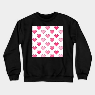 Pixel Heart Pattern Crewneck Sweatshirt